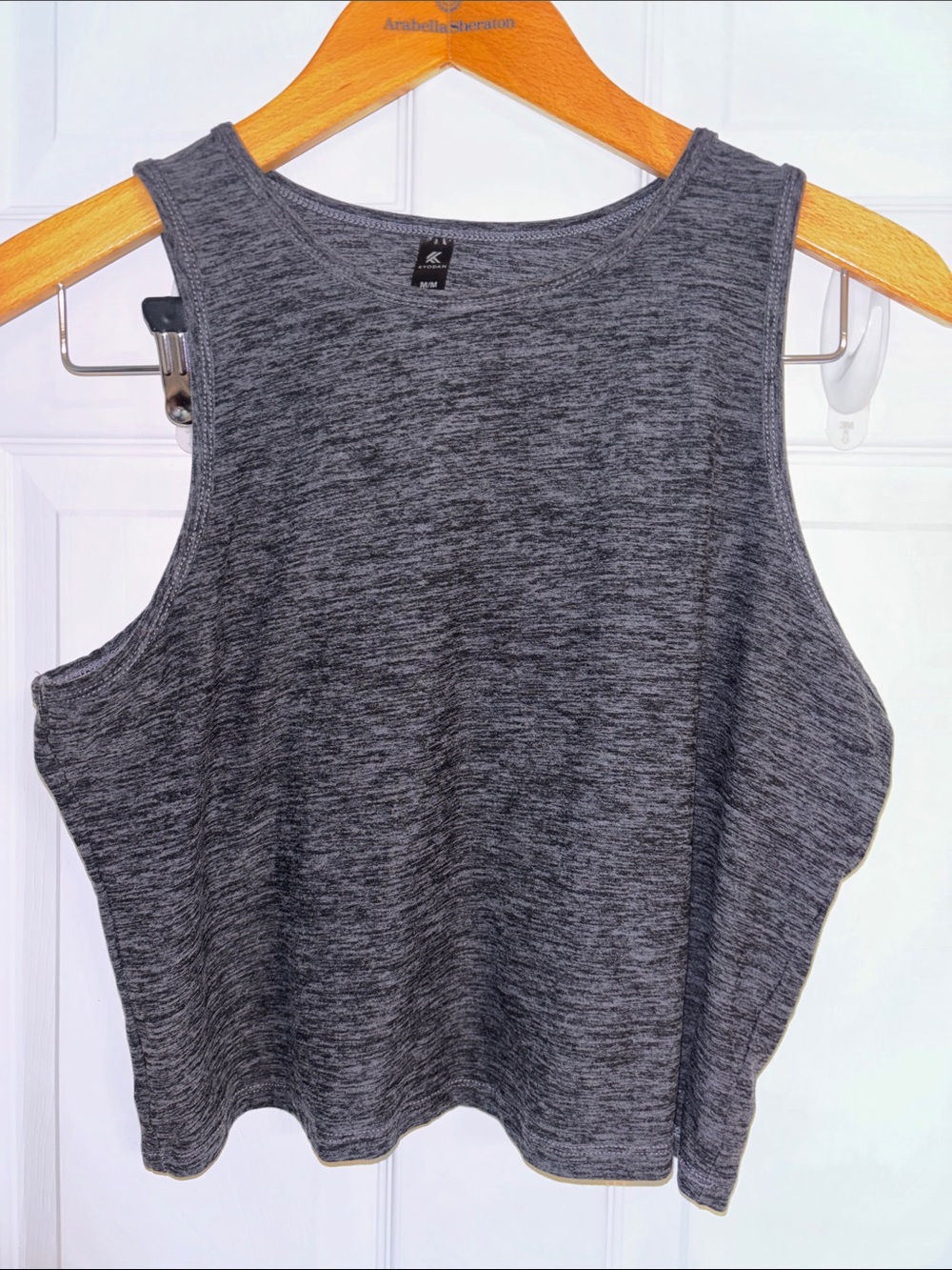 Women's Gray Sleeveless Crop Tank Top